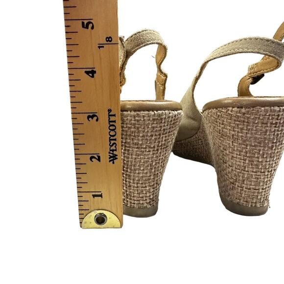 Tamaris Sandals Womens 41- US 9.5 Peep Toe Slingback Wedges - Picture 3 of 10